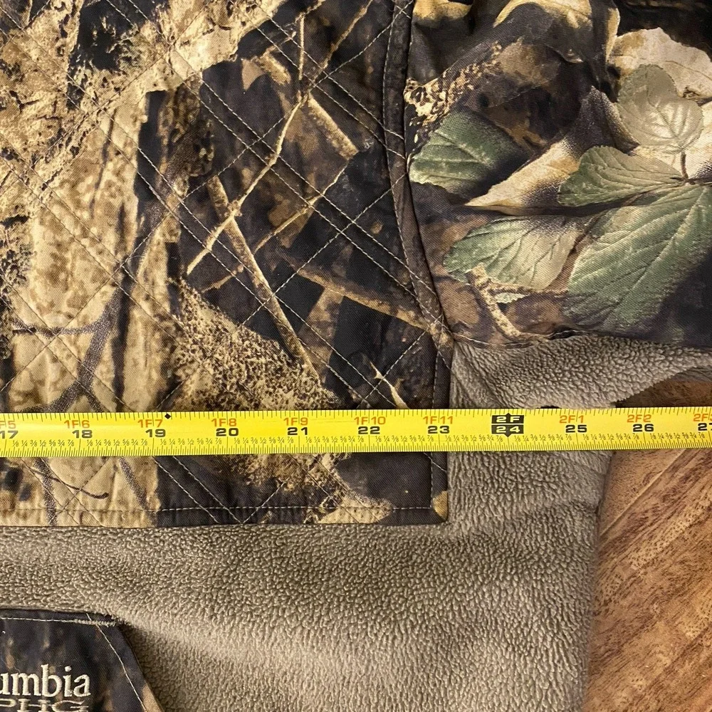 Vintage Columbia PHG Fleece Jacket Mens Large Camo Full Zip Omni-Heat‎ Hunting